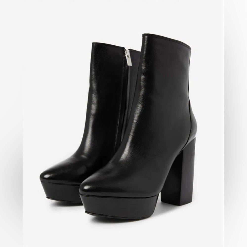The Kooples Black Leather Boots Size 38